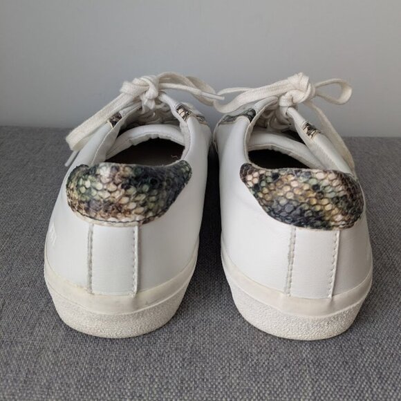 Madewell Sidewalk Low-Top Sneakers in Snake-Embossed Leather – Women's size 8 - Picture 3 of 7
